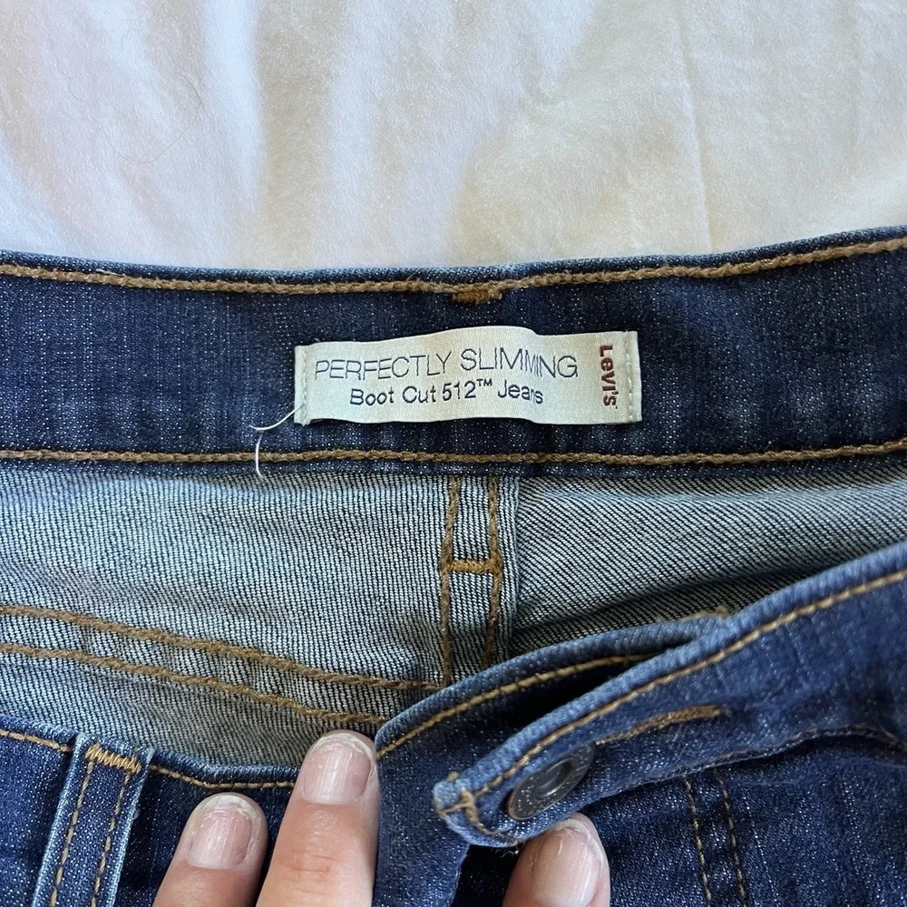 Levi's Perfectly Slimming 512‎ Bootcut Jeans Women's 16 Blue Mid Rise